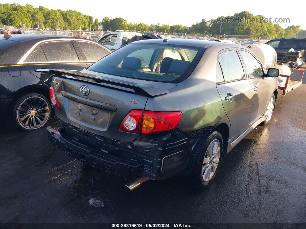 2010 Toyota Corolla S Gray vin: 2T1BU4EE0AC398214