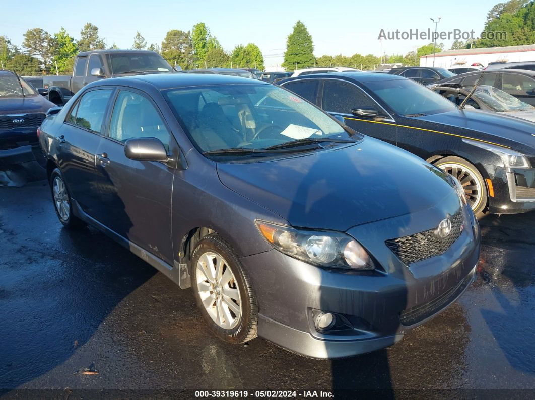 2010 Toyota Corolla S Gray vin: 2T1BU4EE0AC398214