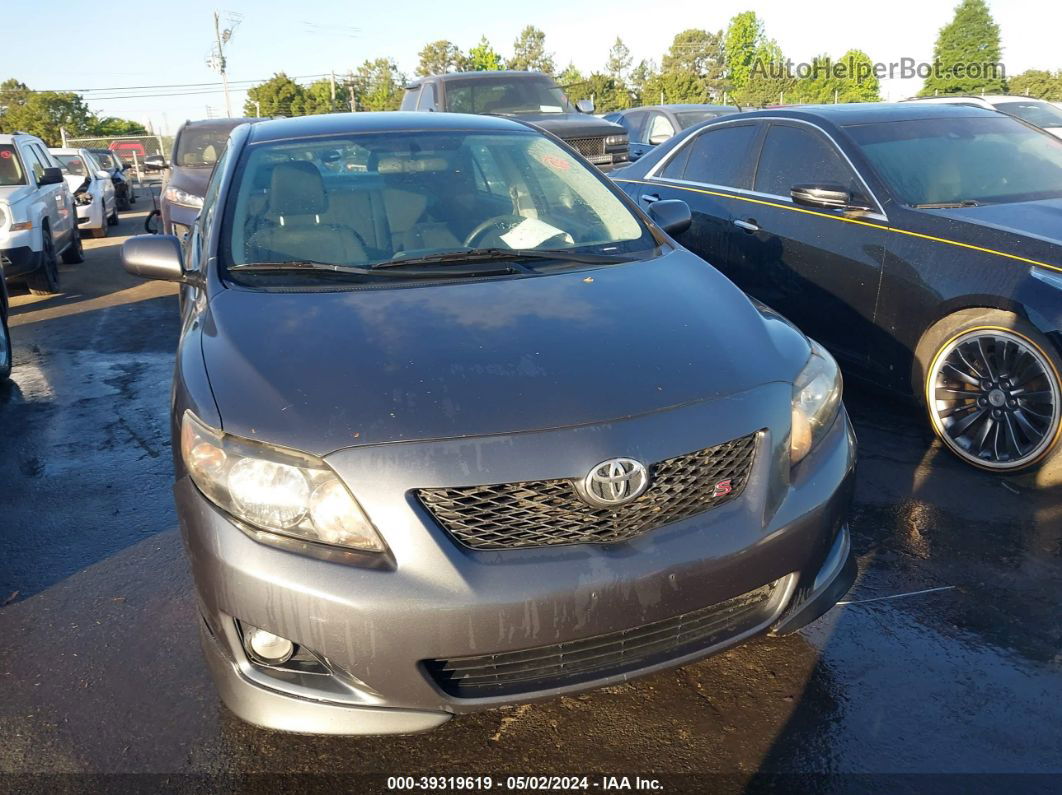 2010 Toyota Corolla S Gray vin: 2T1BU4EE0AC398214