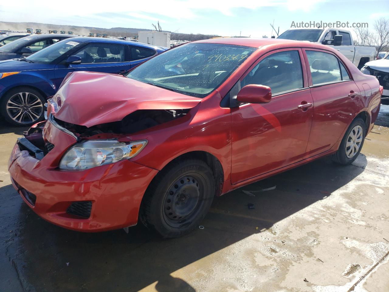 2010 Toyota Corolla Base Red vin: 2T1BU4EE1AC303451