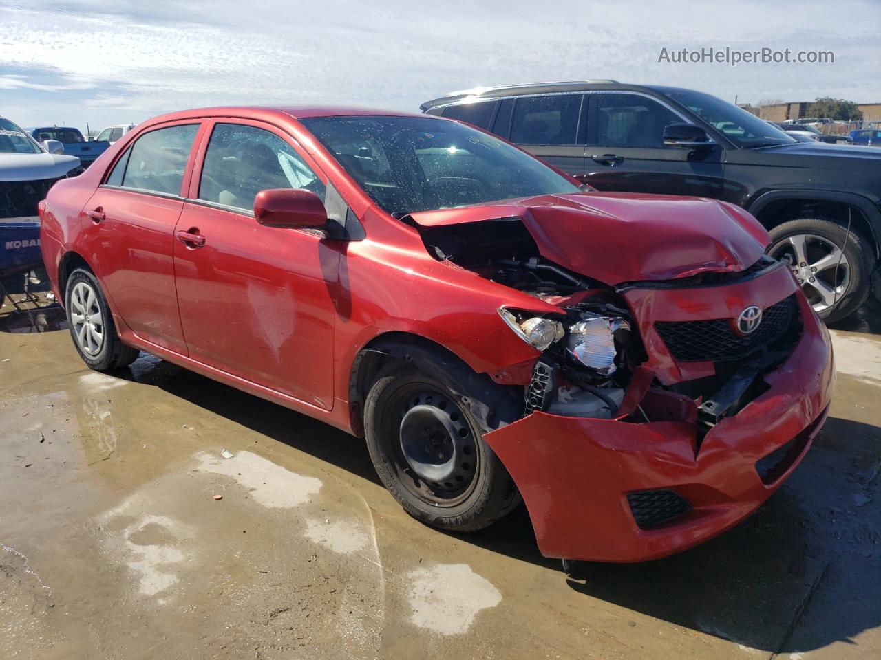 2010 Toyota Corolla Base Red vin: 2T1BU4EE1AC303451