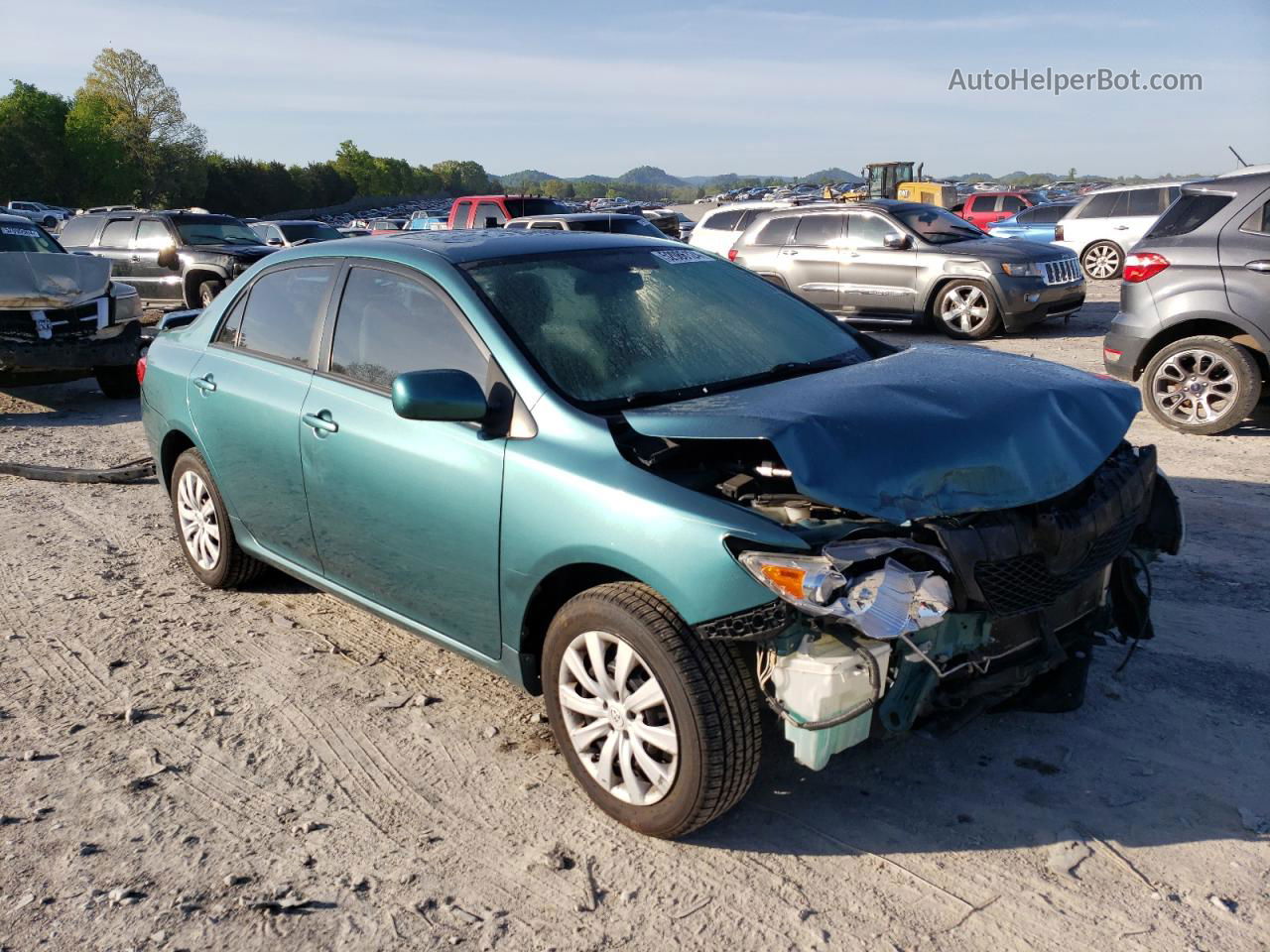 2010 Toyota Corolla Base Зеленый vin: 2T1BU4EE1AC316975