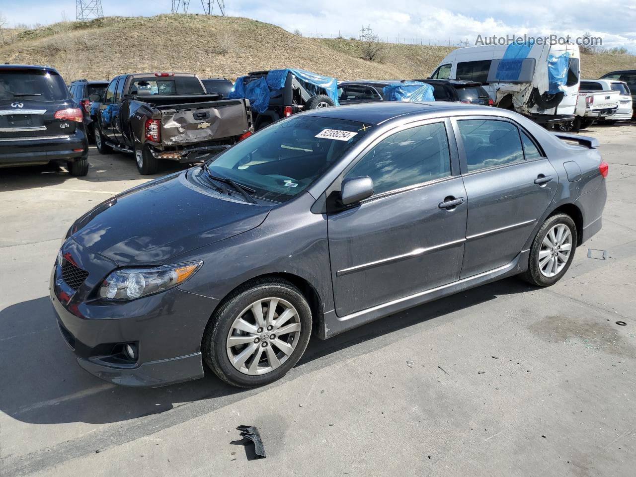 2010 Toyota Corolla Base Gray vin: 2T1BU4EE1AC433262