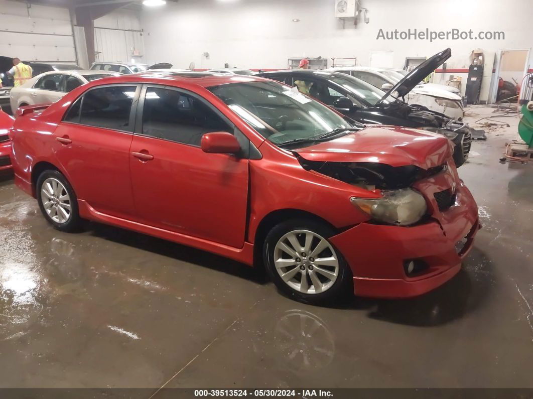 2010 Toyota Corolla S Красный vin: 2T1BU4EE1AC445119