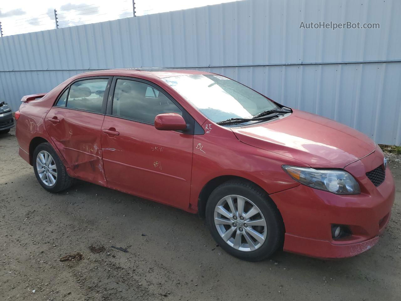 2010 Toyota Corolla Base Red vin: 2T1BU4EE2AC260366