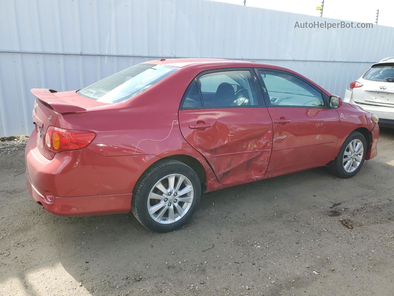 2010 Toyota Corolla Base Red vin: 2T1BU4EE2AC260366