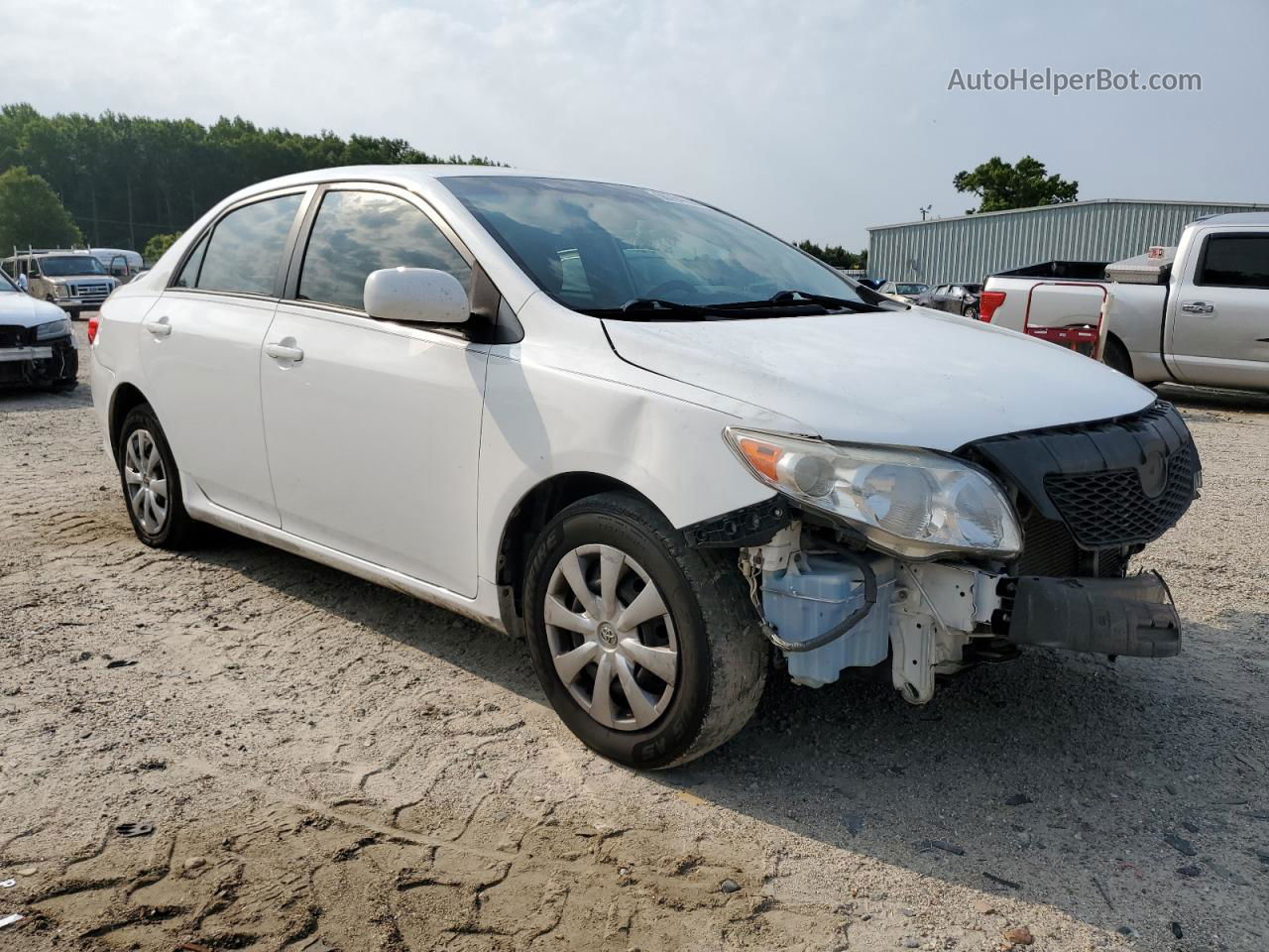 2010 Toyota Corolla Base White vin: 2T1BU4EE3AC296938