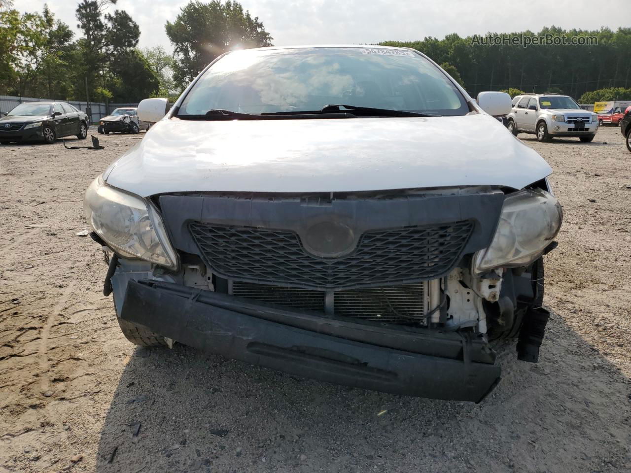 2010 Toyota Corolla Base White vin: 2T1BU4EE3AC296938