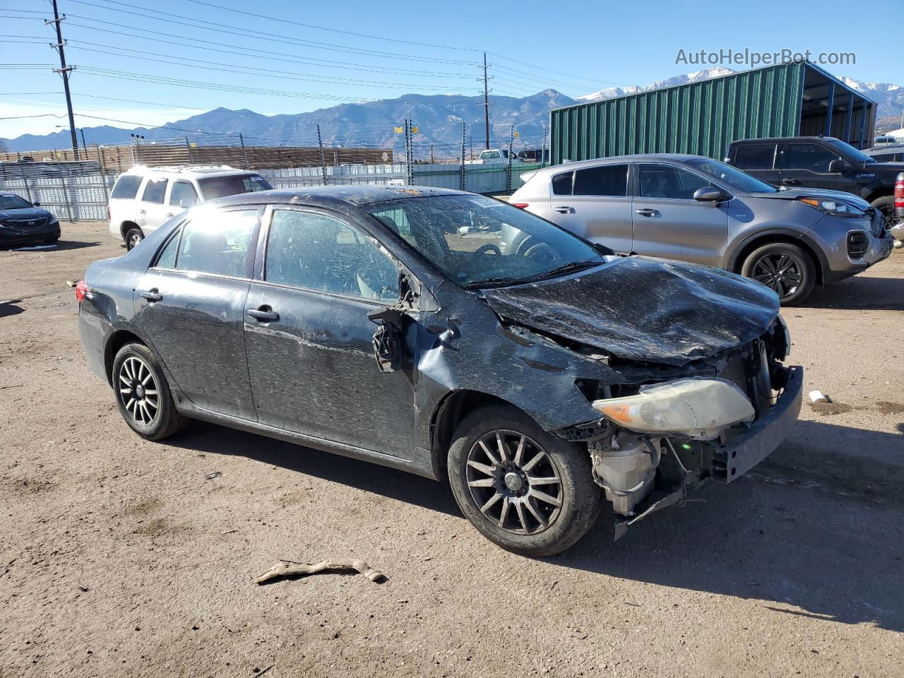 2010 Toyota Corolla Base Black vin: 2T1BU4EE3AC318548