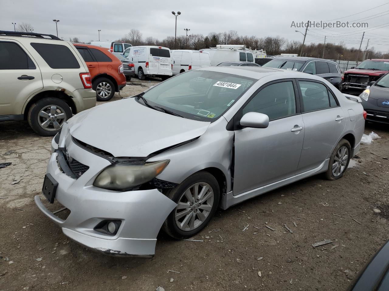 2010 Toyota Corolla Base Silver vin: 2T1BU4EE3AC449513