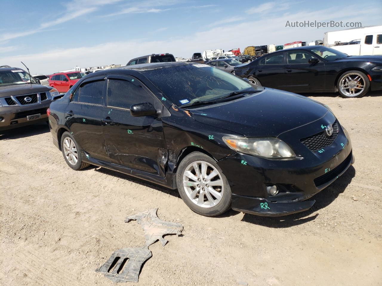 2010 Toyota Corolla Base Black vin: 2T1BU4EE4AC291389