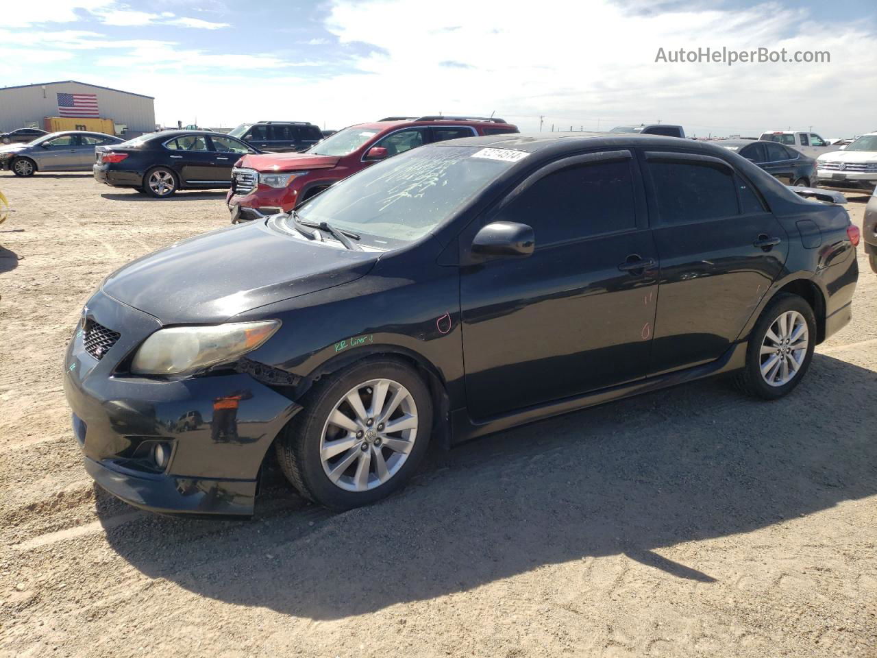 2010 Toyota Corolla Base Black vin: 2T1BU4EE4AC291389