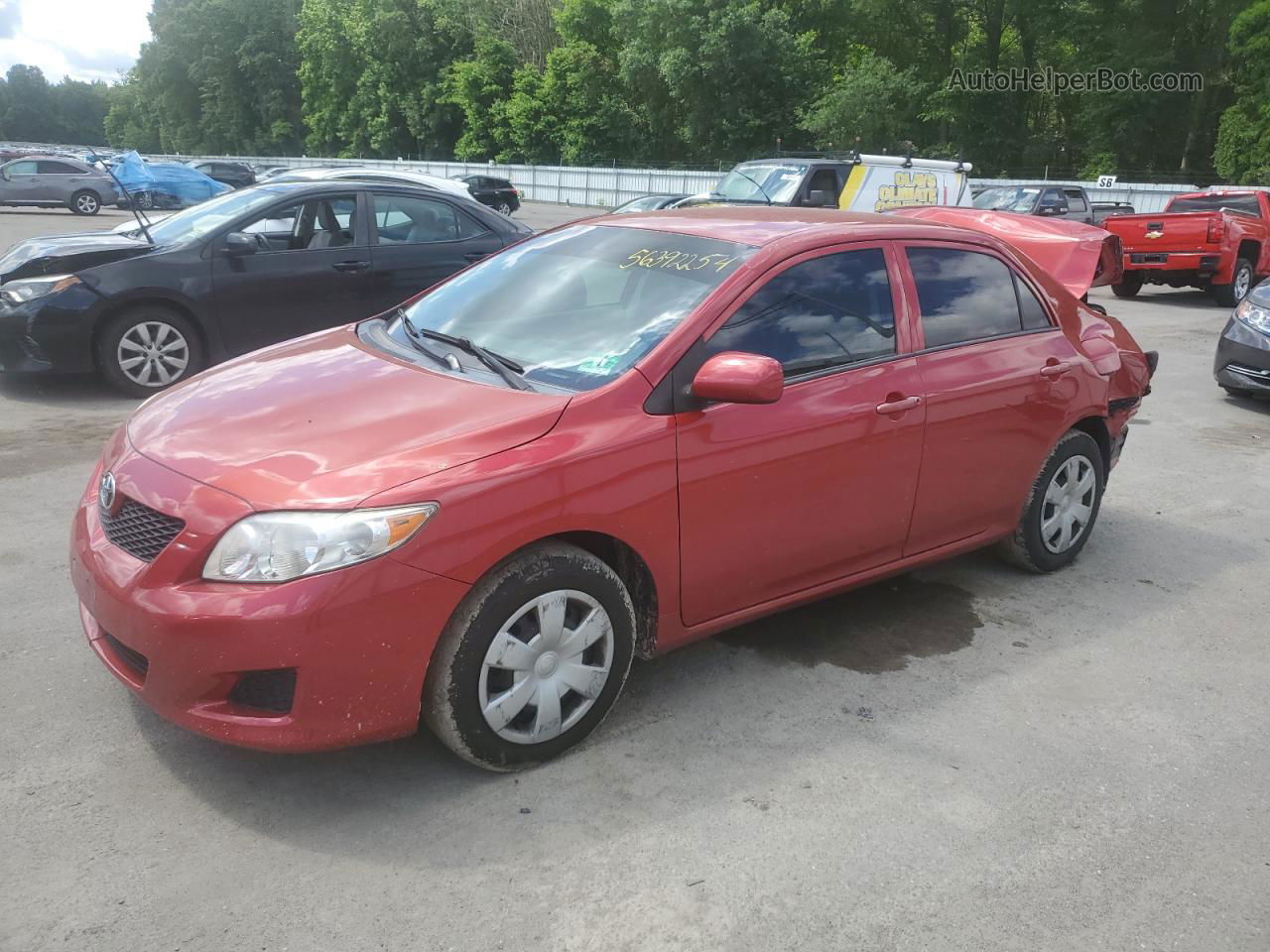 2010 Toyota Corolla Base Красный vin: 2T1BU4EE4AC385157