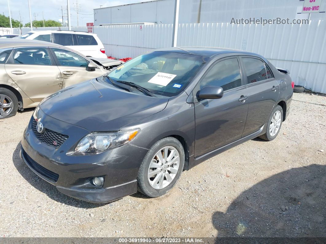 2010 Toyota Corolla S Gray vin: 2T1BU4EE4AC420859