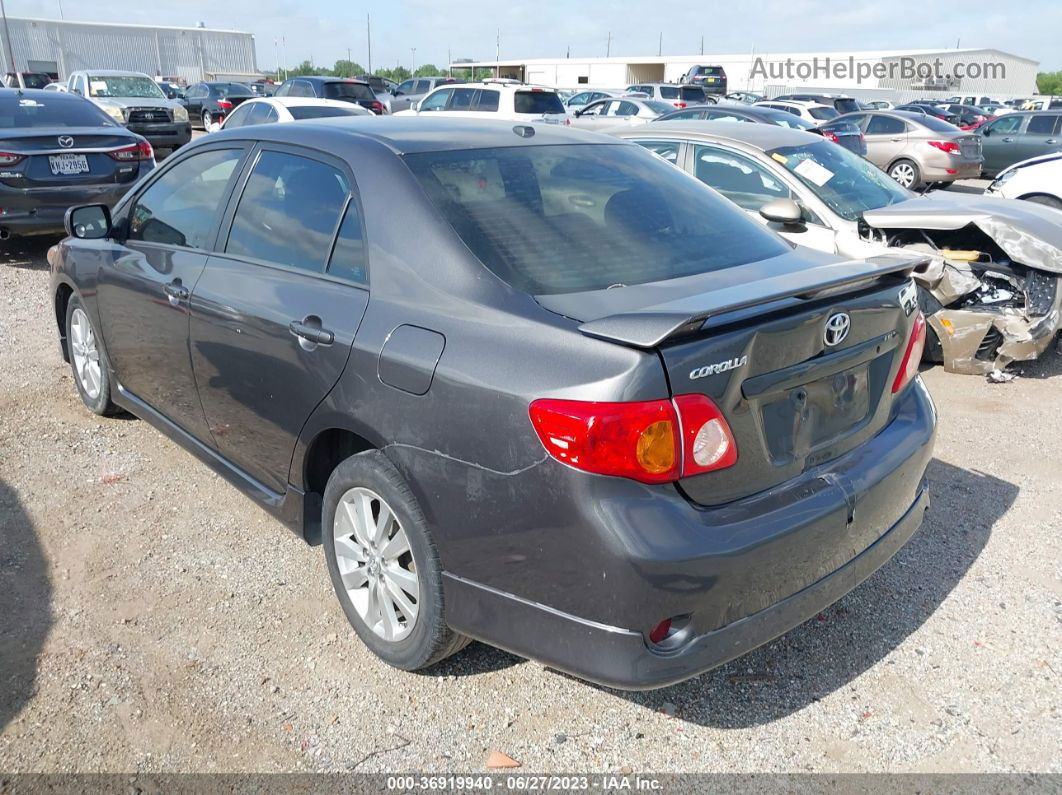 2010 Toyota Corolla S Gray vin: 2T1BU4EE4AC420859