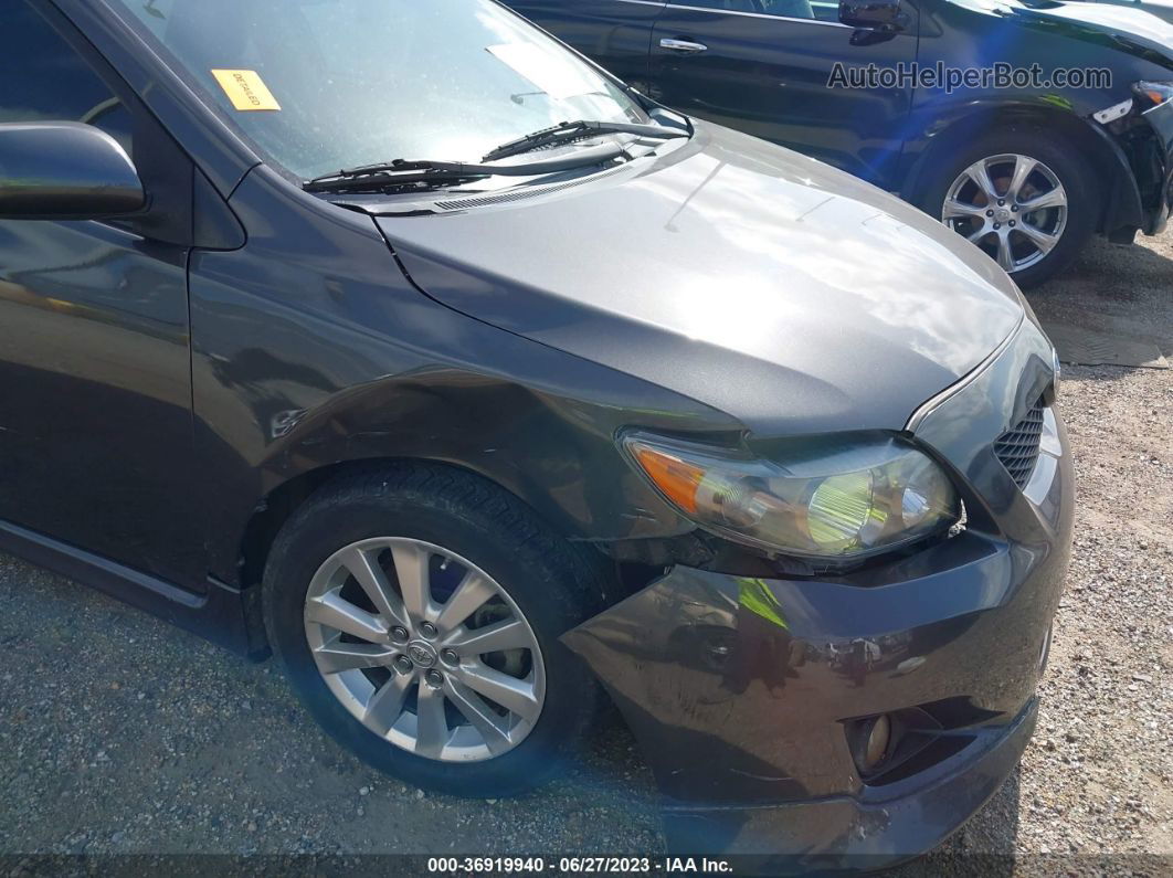 2010 Toyota Corolla S Gray vin: 2T1BU4EE4AC420859