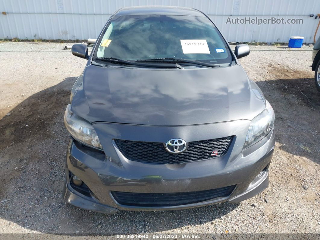 2010 Toyota Corolla S Gray vin: 2T1BU4EE4AC420859