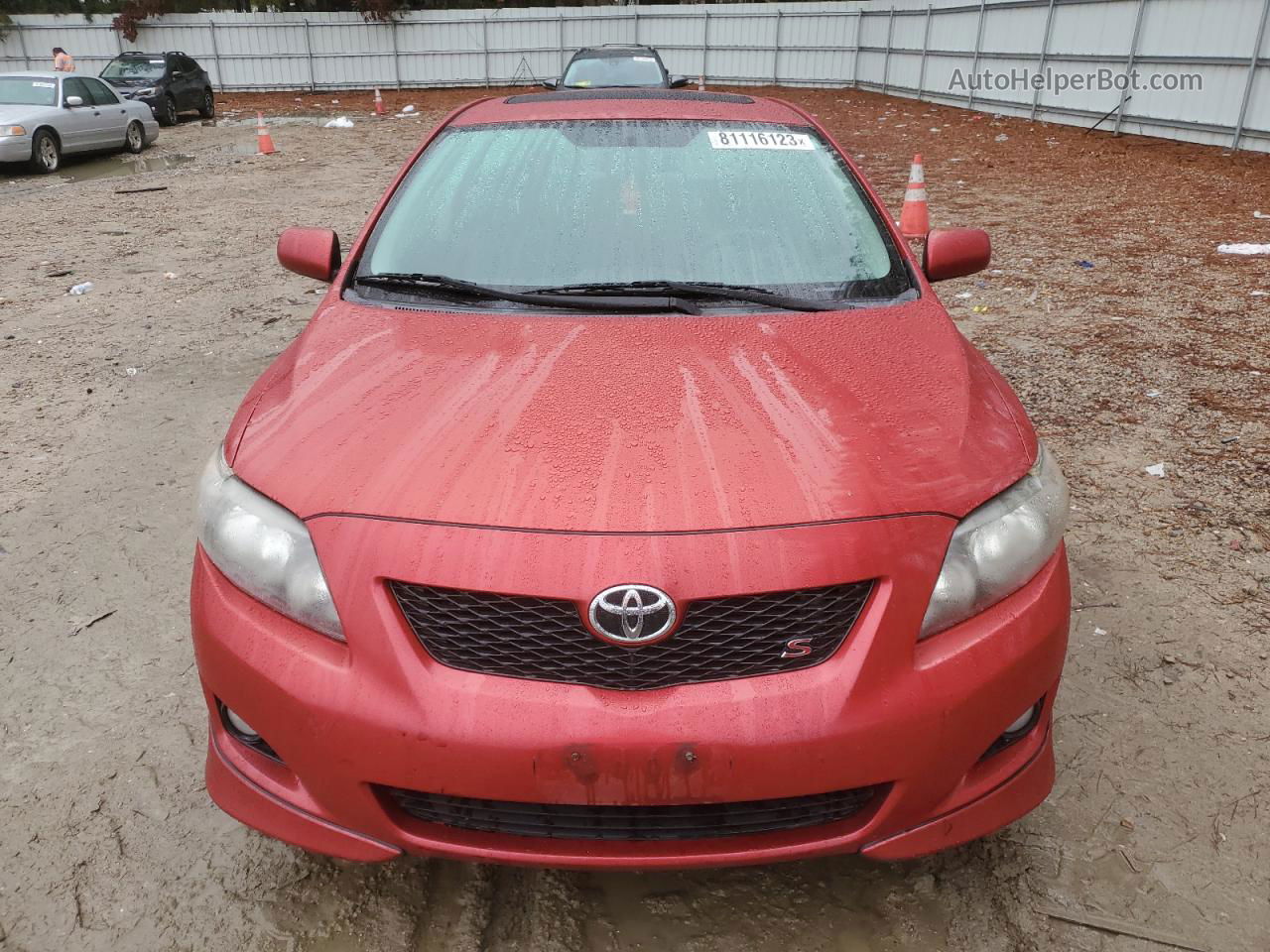 2010 Toyota Corolla Base Red vin: 2T1BU4EE4AC432624