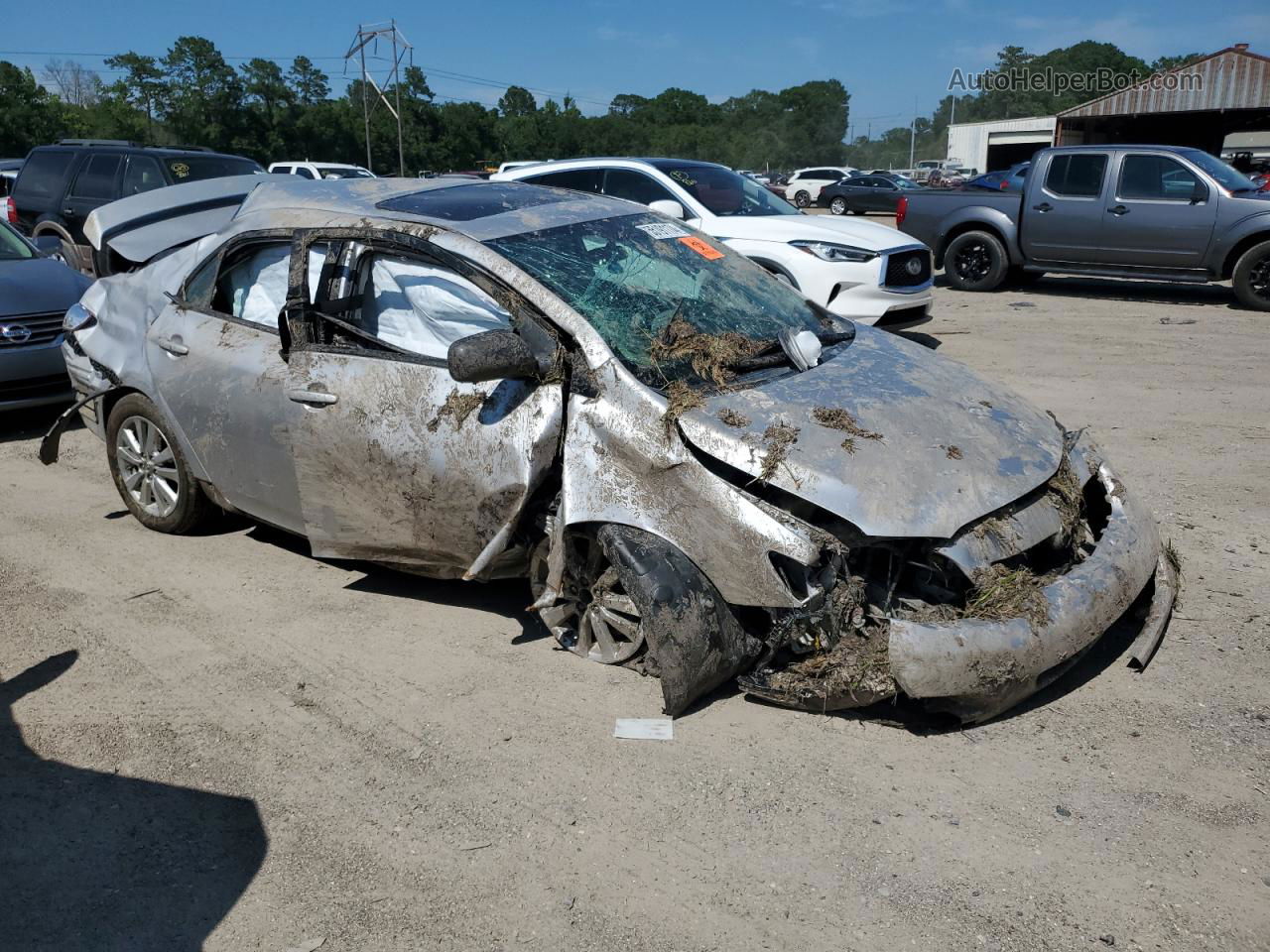 2010 Toyota Corolla Base Silver vin: 2T1BU4EE4AC446281