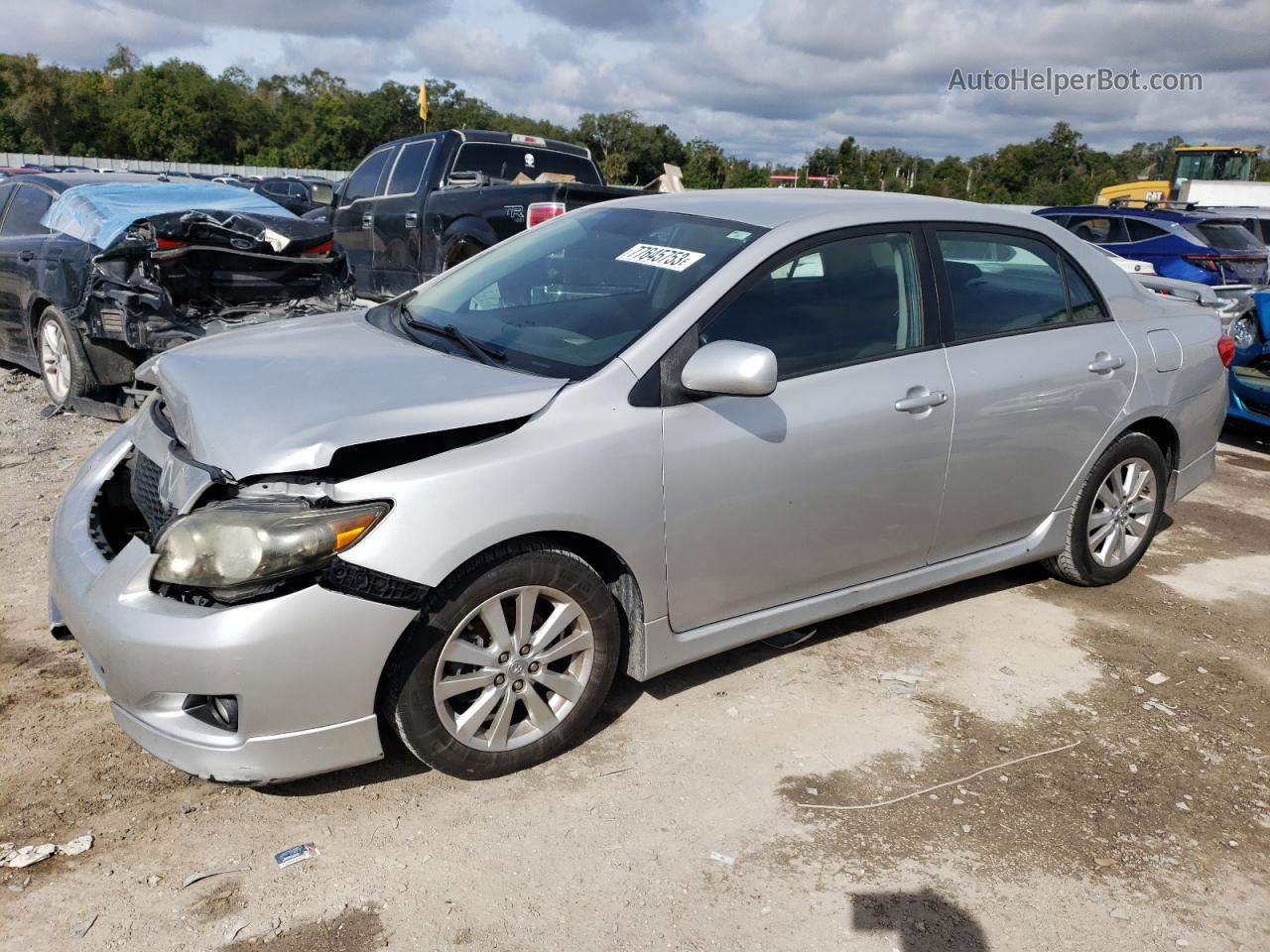 2010 Toyota Corolla Base Серебряный vin: 2T1BU4EE4AC490104