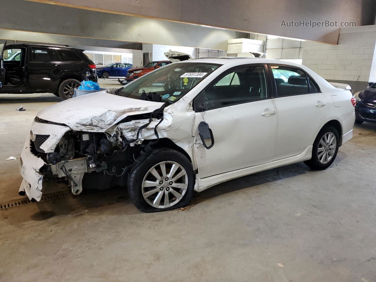 2010 Toyota Corolla Base White vin: 2T1BU4EE5AC254125