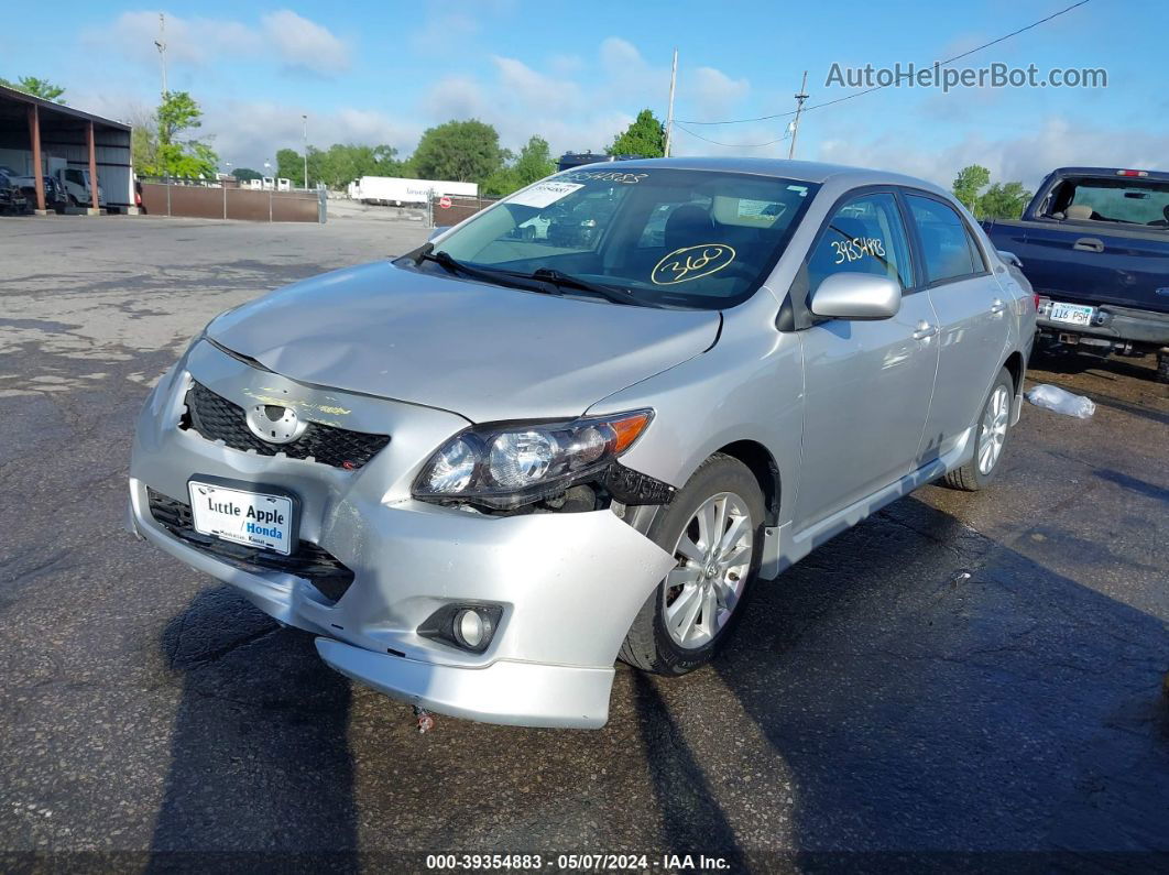 2010 Toyota Corolla S Silver vin: 2T1BU4EE5AC466037