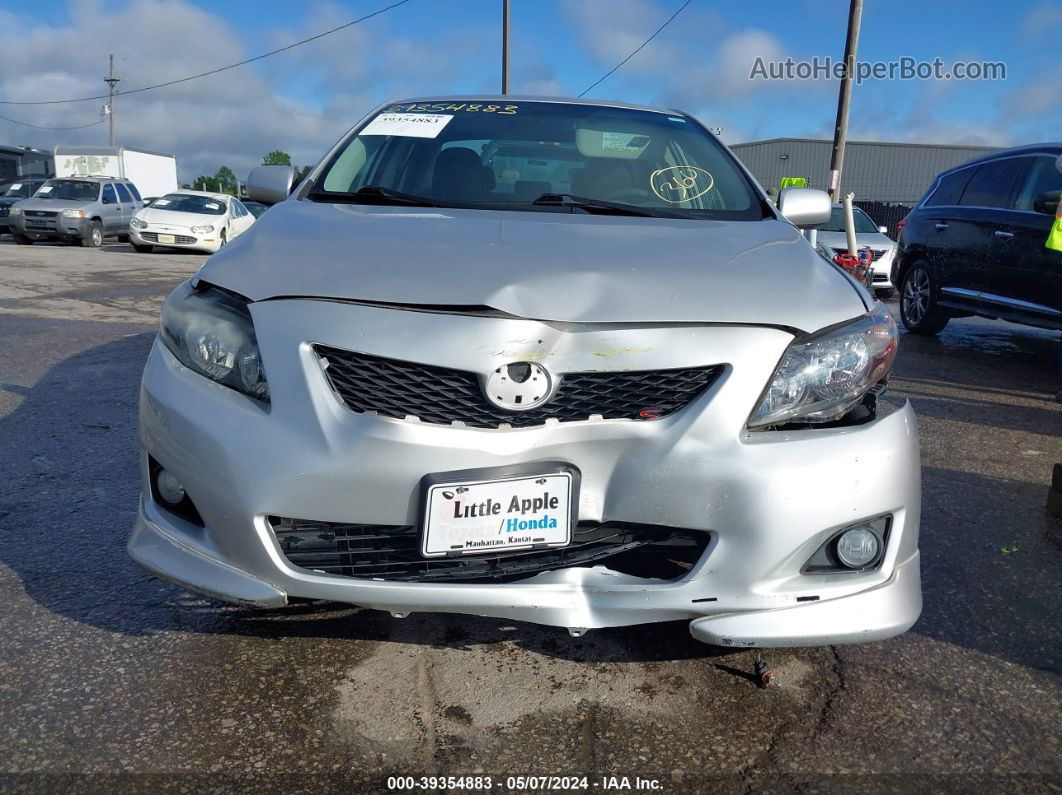 2010 Toyota Corolla S Серебряный vin: 2T1BU4EE5AC466037