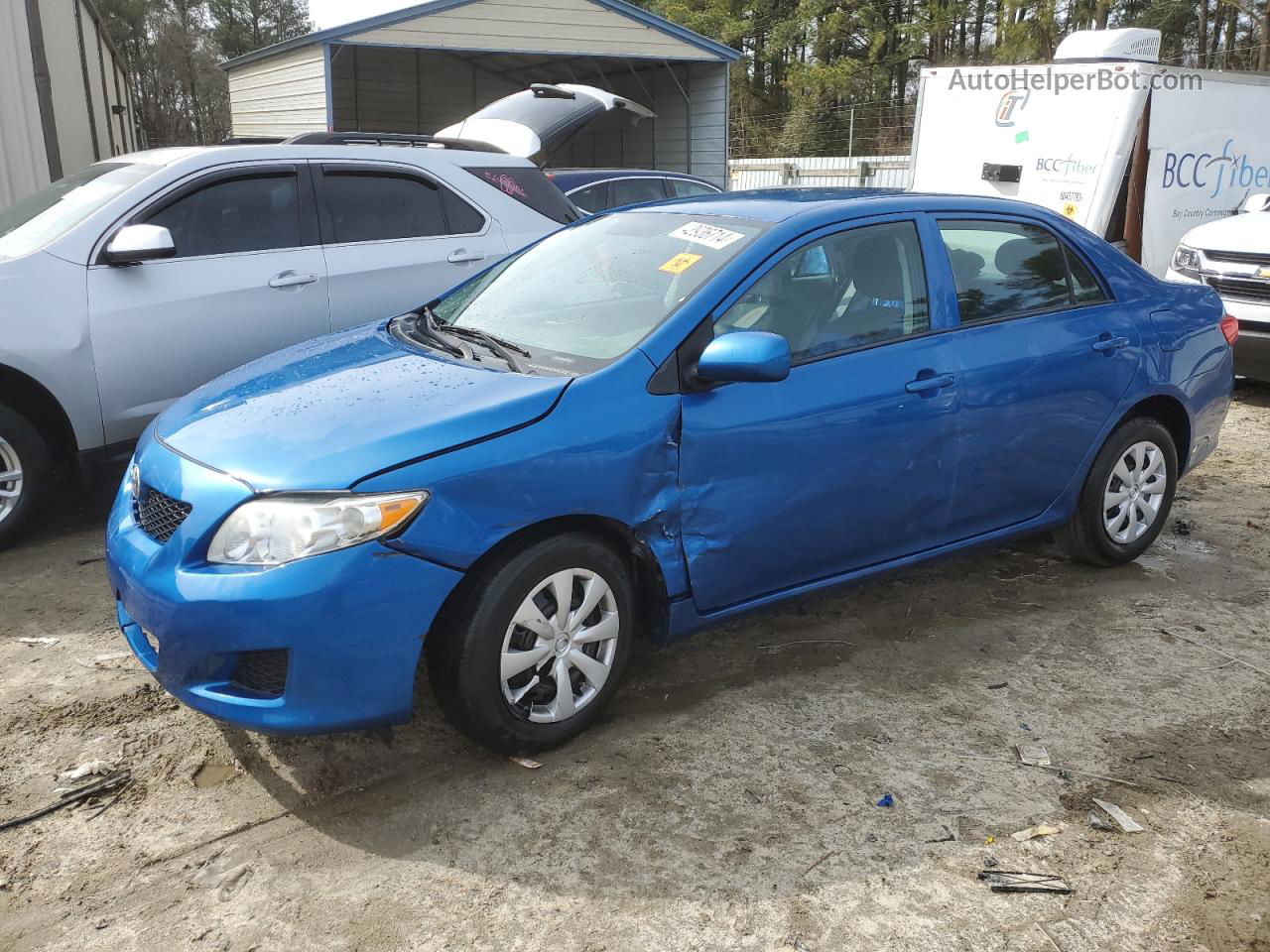 2010 Toyota Corolla Base Blue vin: 2T1BU4EE5AC483484