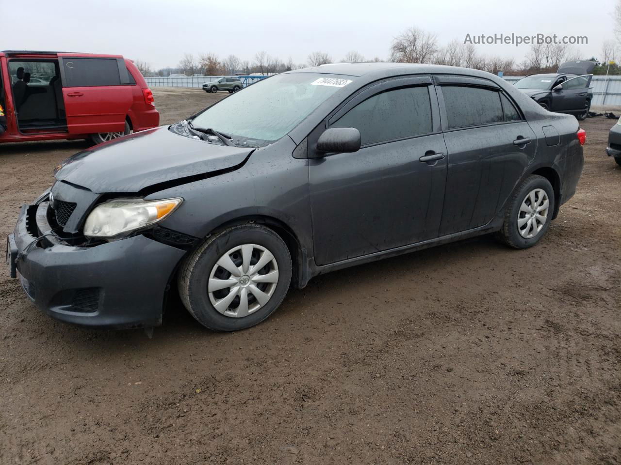 2010 Toyota Corolla Base Серый vin: 2T1BU4EE6AC216578