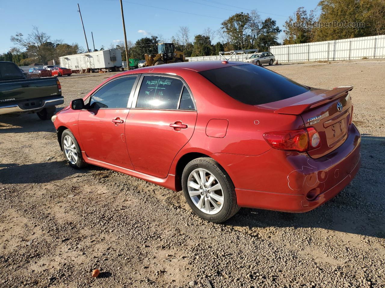 2010 Toyota Corolla Base Red vin: 2T1BU4EE6AC297467