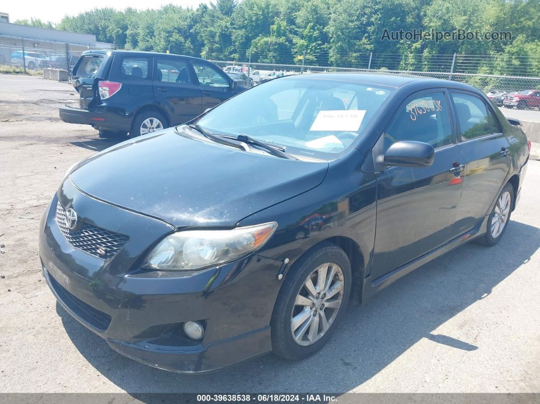 2010 Toyota Corolla S Black vin: 2T1BU4EE6AC308659