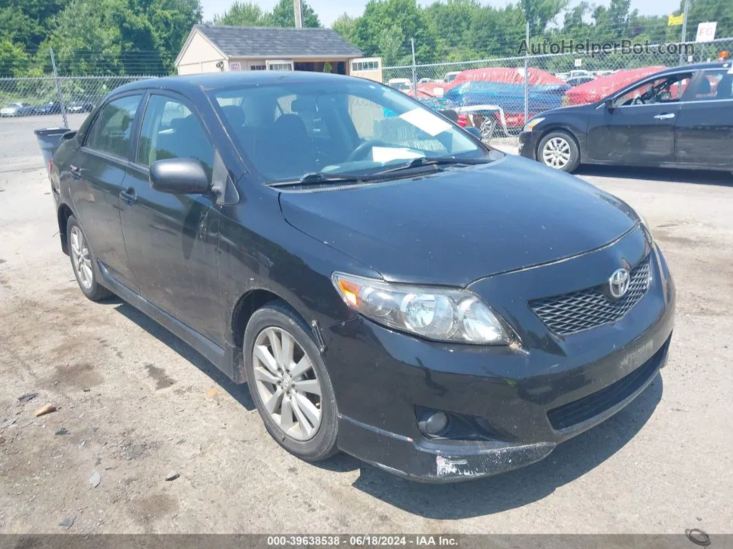 2010 Toyota Corolla S Black vin: 2T1BU4EE6AC308659