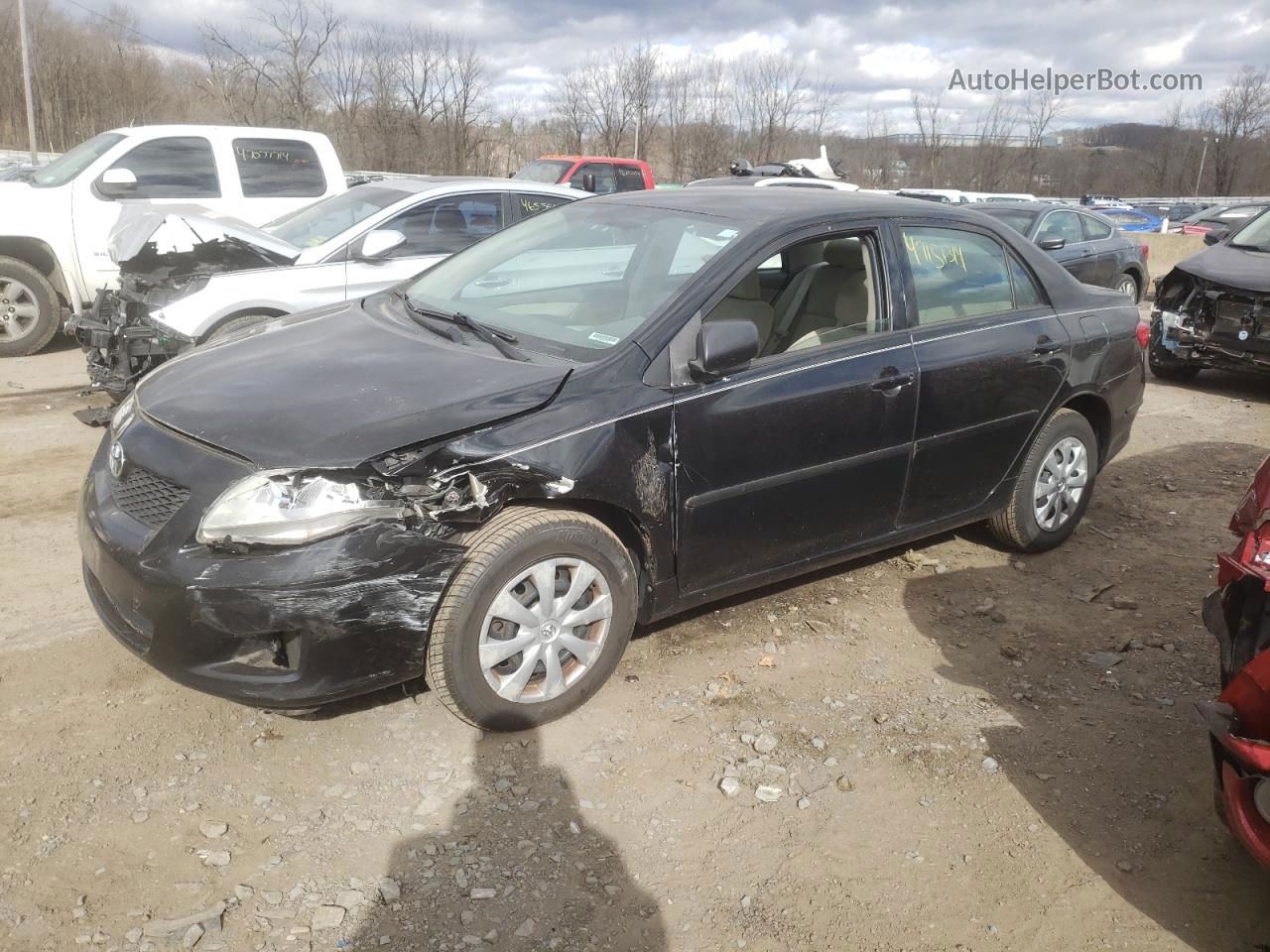 2010 Toyota Corolla Base Black vin: 2T1BU4EE6AC358445