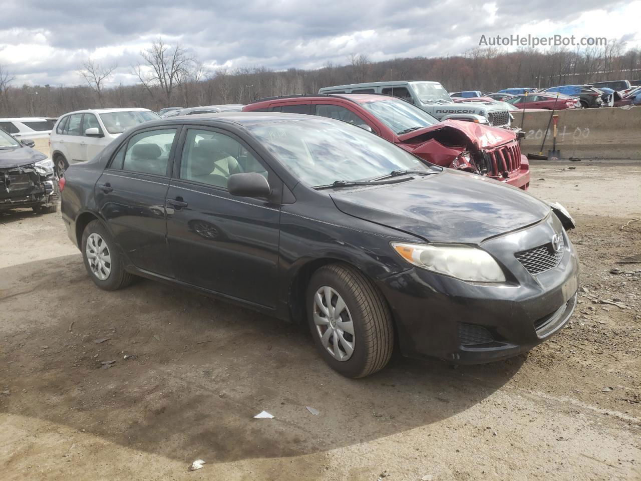 2010 Toyota Corolla Base Black vin: 2T1BU4EE6AC358445