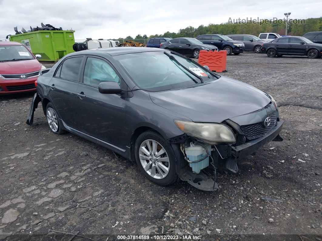 2010 Toyota Corolla S Gray vin: 2T1BU4EE6AC406333