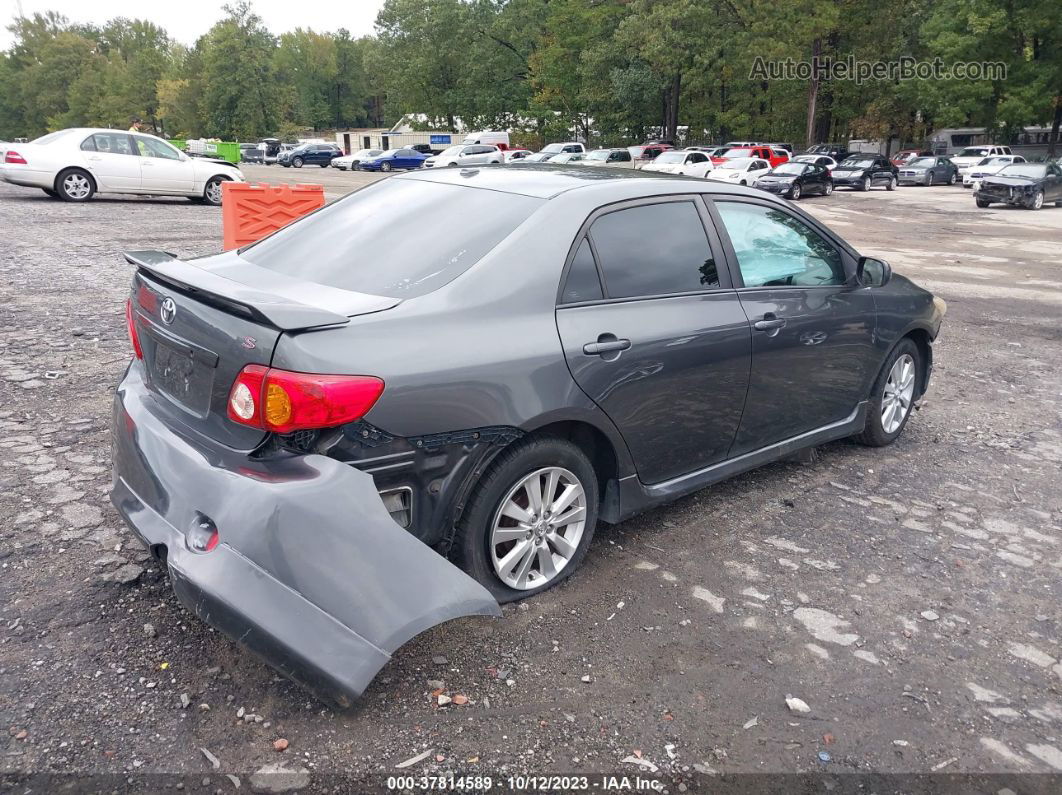 2010 Toyota Corolla S Gray vin: 2T1BU4EE6AC406333