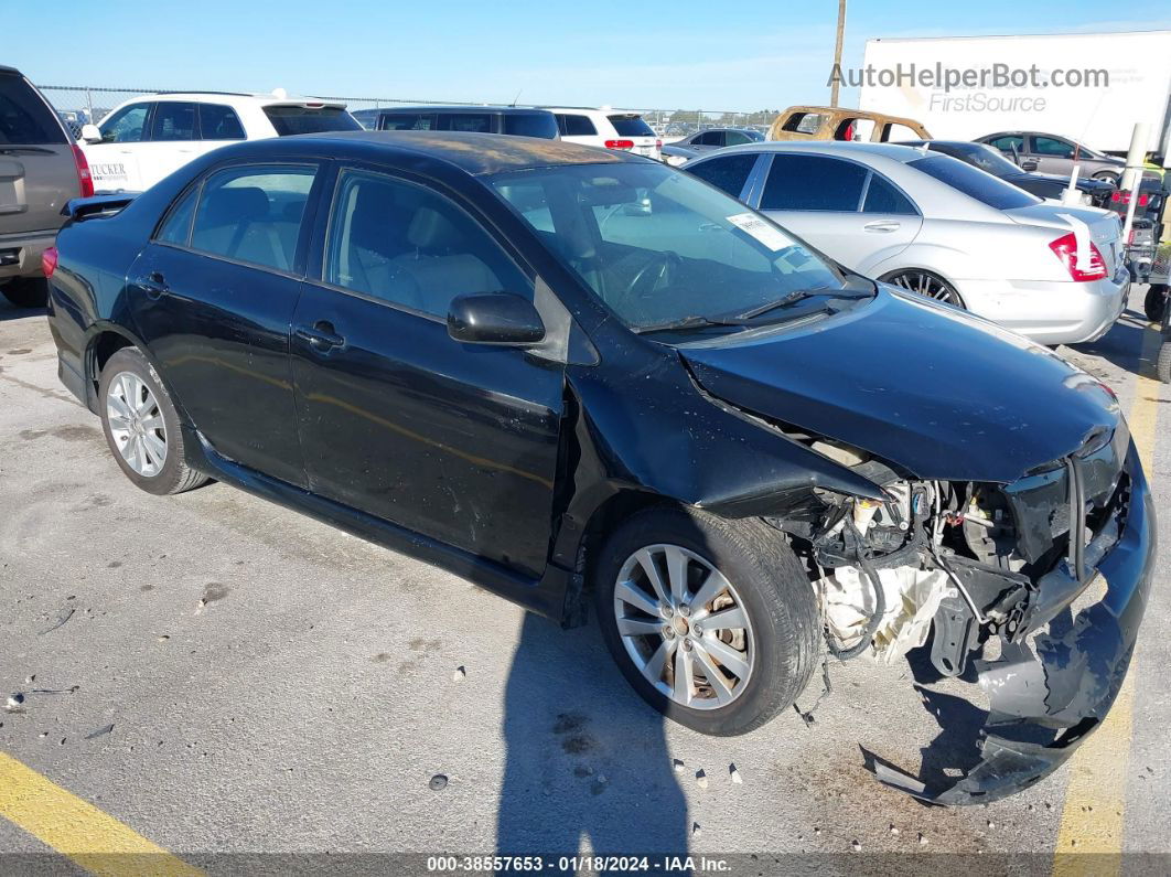 2010 Toyota Corolla S Black vin: 2T1BU4EE6AC450235