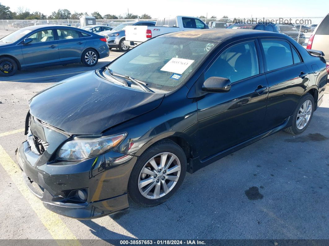 2010 Toyota Corolla S Black vin: 2T1BU4EE6AC450235