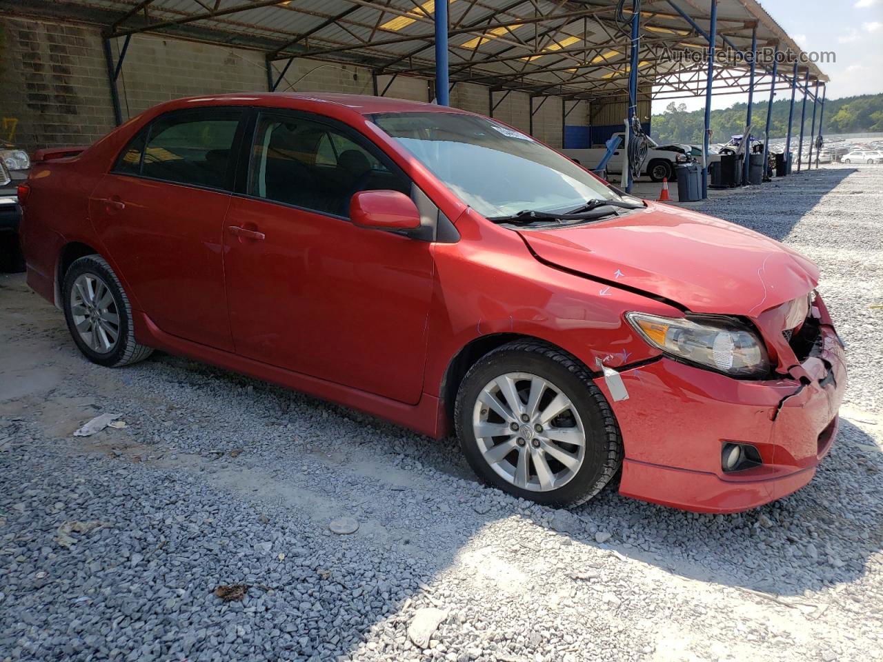 2010 Toyota Corolla Base Red vin: 2T1BU4EE6AC485826