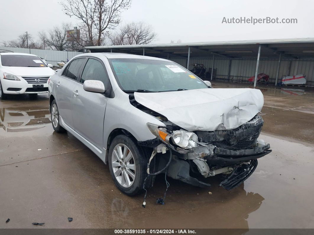 2010 Toyota Corolla S Silver vin: 2T1BU4EE6AC519389