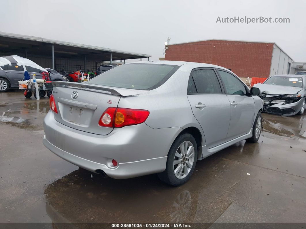 2010 Toyota Corolla S Silver vin: 2T1BU4EE6AC519389