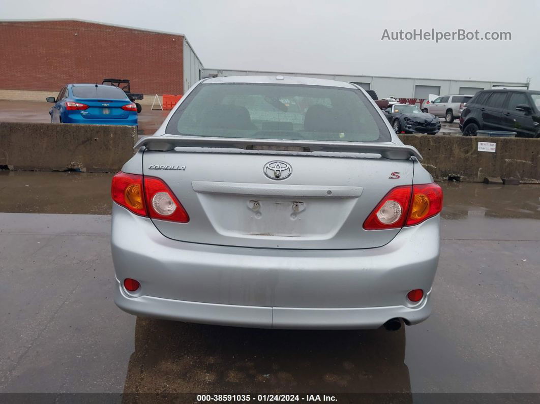 2010 Toyota Corolla S Silver vin: 2T1BU4EE6AC519389