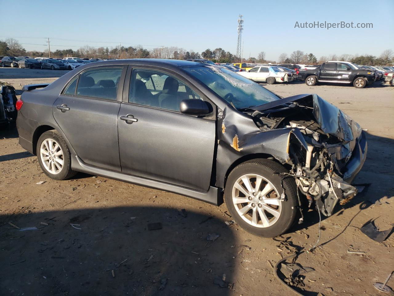 2010 Toyota Corolla Base Серый vin: 2T1BU4EE7AC197989