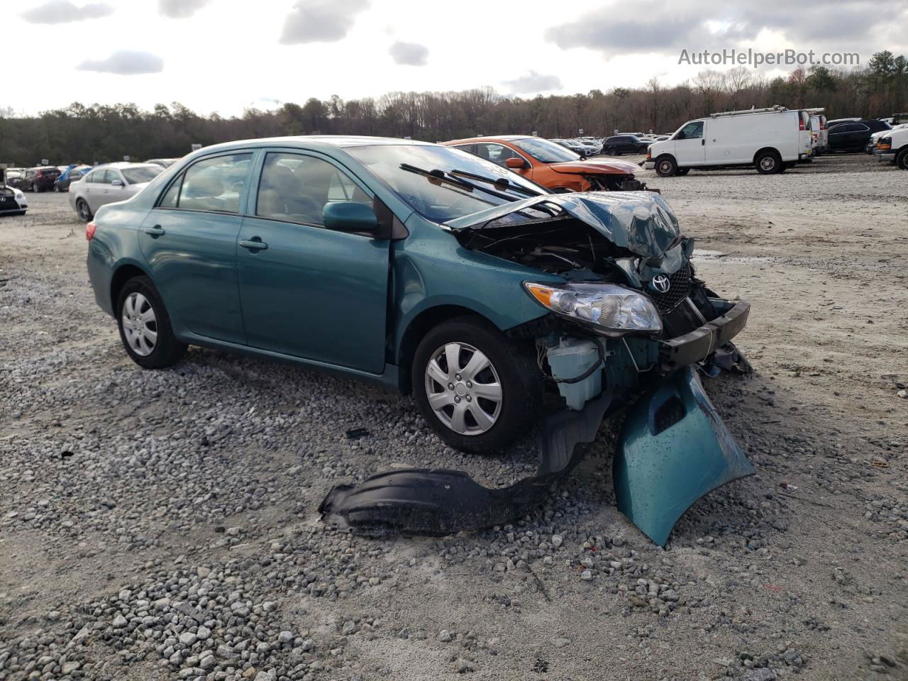 2010 Toyota Corolla Base Green vin: 2T1BU4EE7AC381068