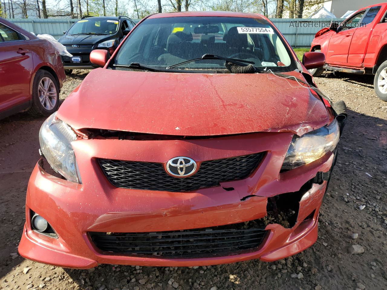 2010 Toyota Corolla Base Red vin: 2T1BU4EE7AC478660