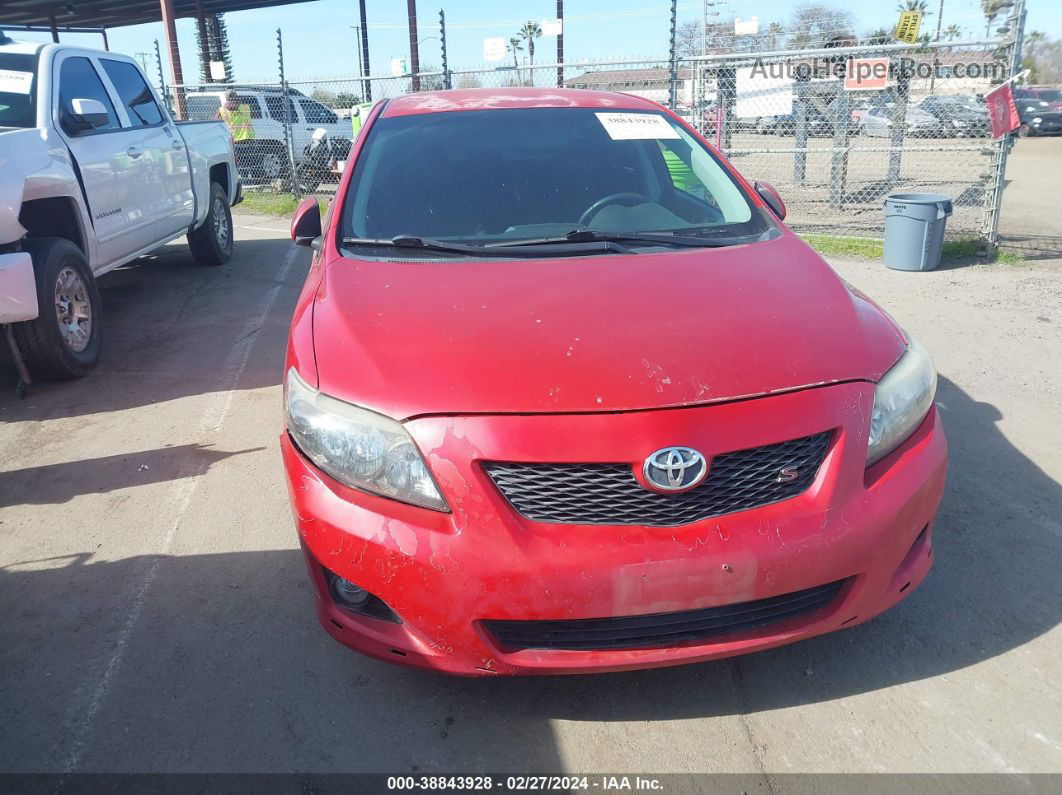 2010 Toyota Corolla S Red vin: 2T1BU4EE7AC524679