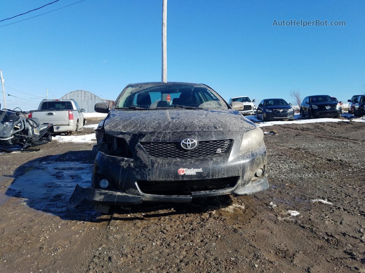 2010 Toyota Corolla Base Черный vin: 2T1BU4EE8AC285966