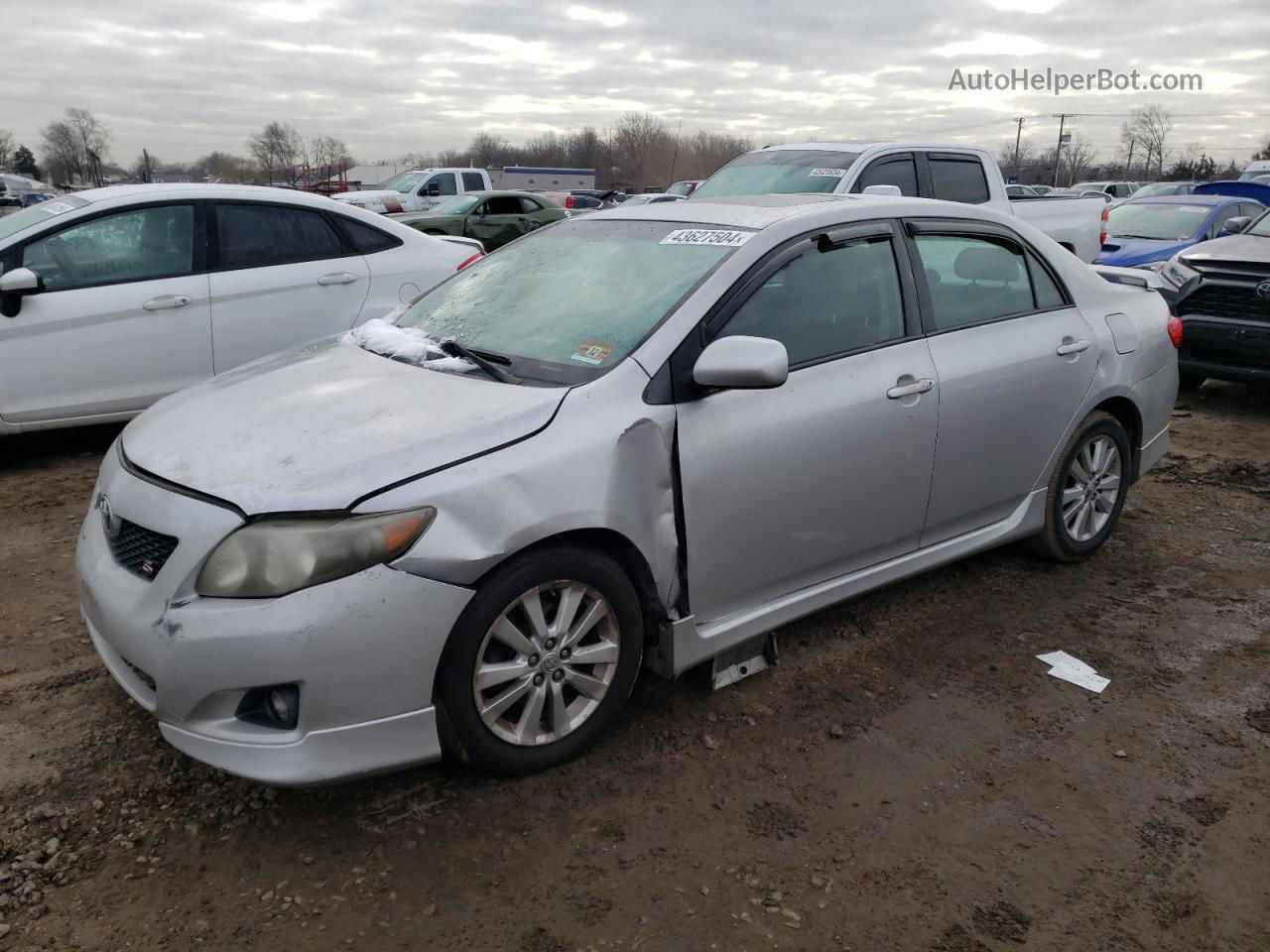 2010 Toyota Corolla Base Серебряный vin: 2T1BU4EE8AC417026