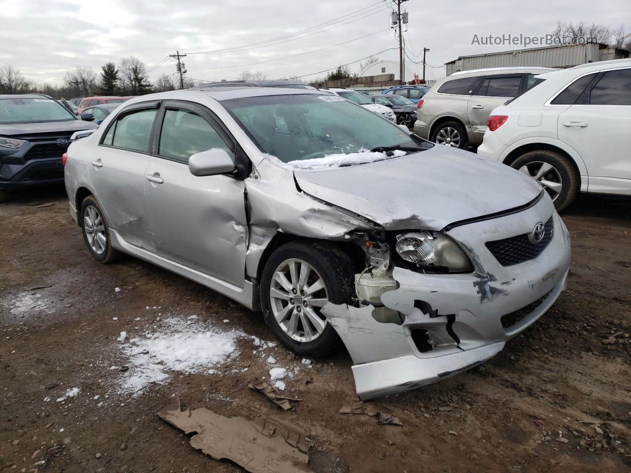 2010 Toyota Corolla Base Silver vin: 2T1BU4EE8AC417026