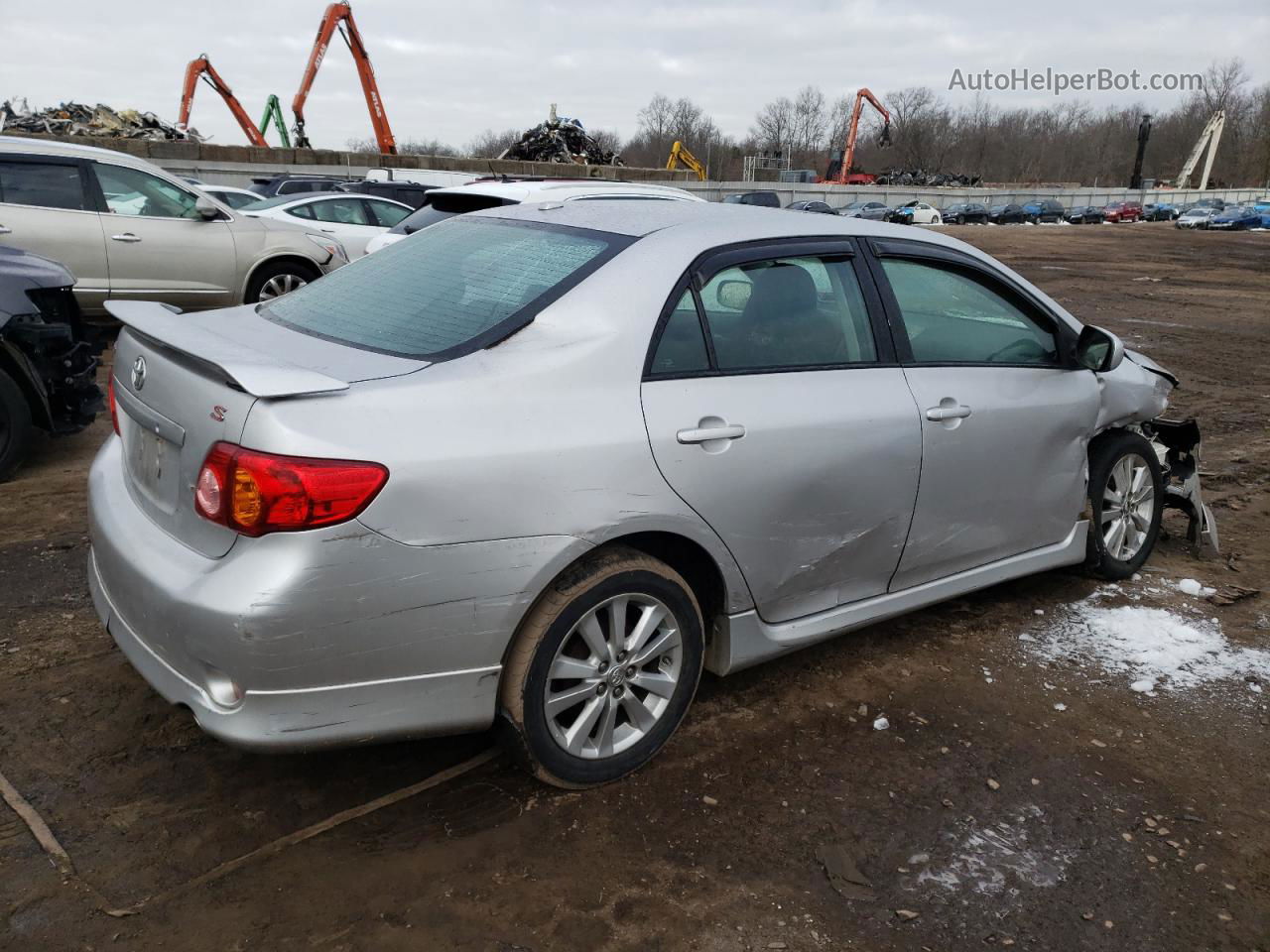 2010 Toyota Corolla Base Серебряный vin: 2T1BU4EE8AC417026